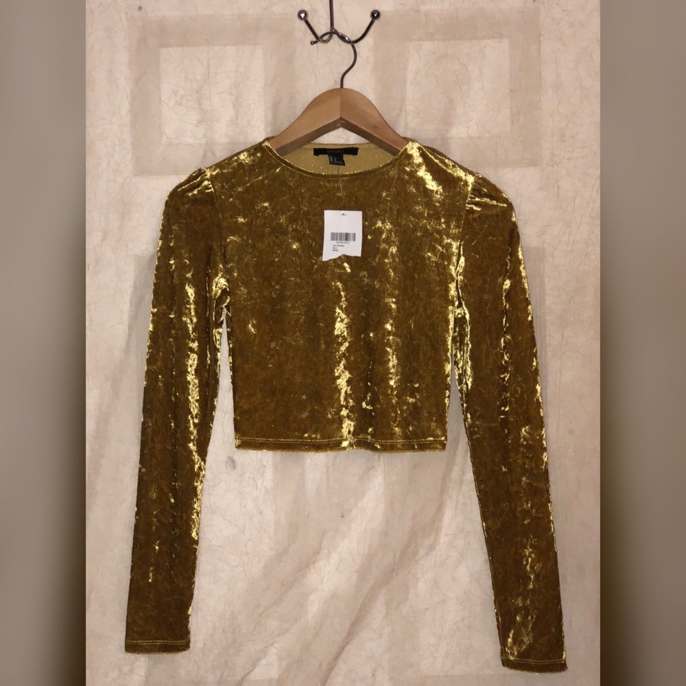 Gold long-sleeved Knit Top